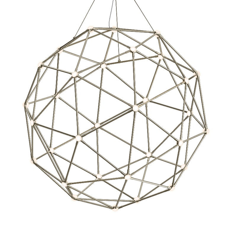 SONNEMAN Constellation Hedron Chandelier 45.75" Height Dimmable LED Light Polished Black Nickel Finish