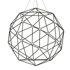 SONNEMAN Constellation Hedron Chandelier 45.75" Height Dimmable LED Light Polished Black Nickel Finish