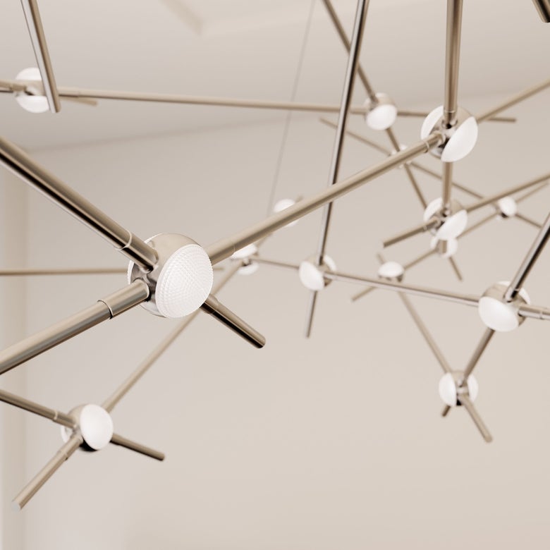 Ursa Major Chandelier by SONNEMAN – 11,000 Lumens, Dimmable LED, Satin Brass/Nickel Finish