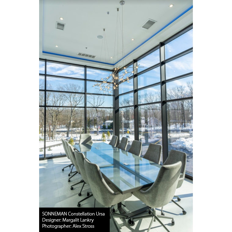 Ursa Major Chandelier by SONNEMAN – 11,000 Lumens, Dimmable LED, Satin Brass/Nickel Finish