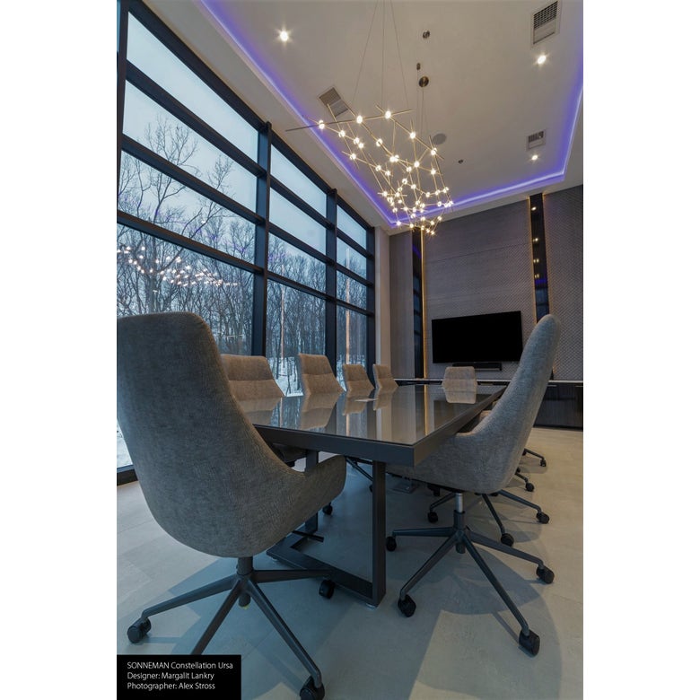 Ursa Major Chandelier by SONNEMAN – 11,000 Lumens, Dimmable LED, Satin Brass/Nickel Finish