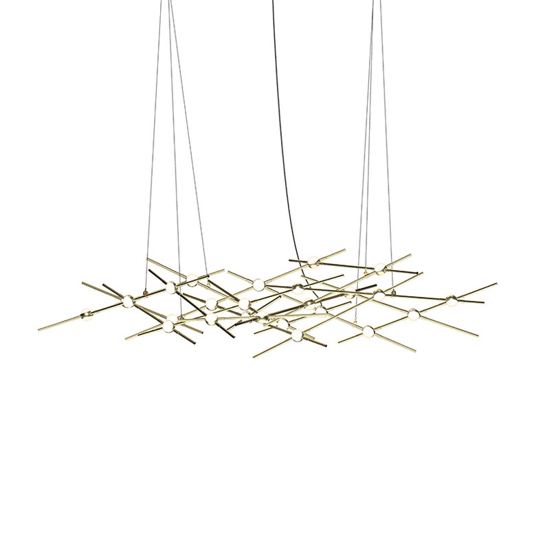 Ursa Minor Constellation Chandelier by SONNEMAN | LED, Dimmable, Satin Brass or Nickel, 6300 Lumens