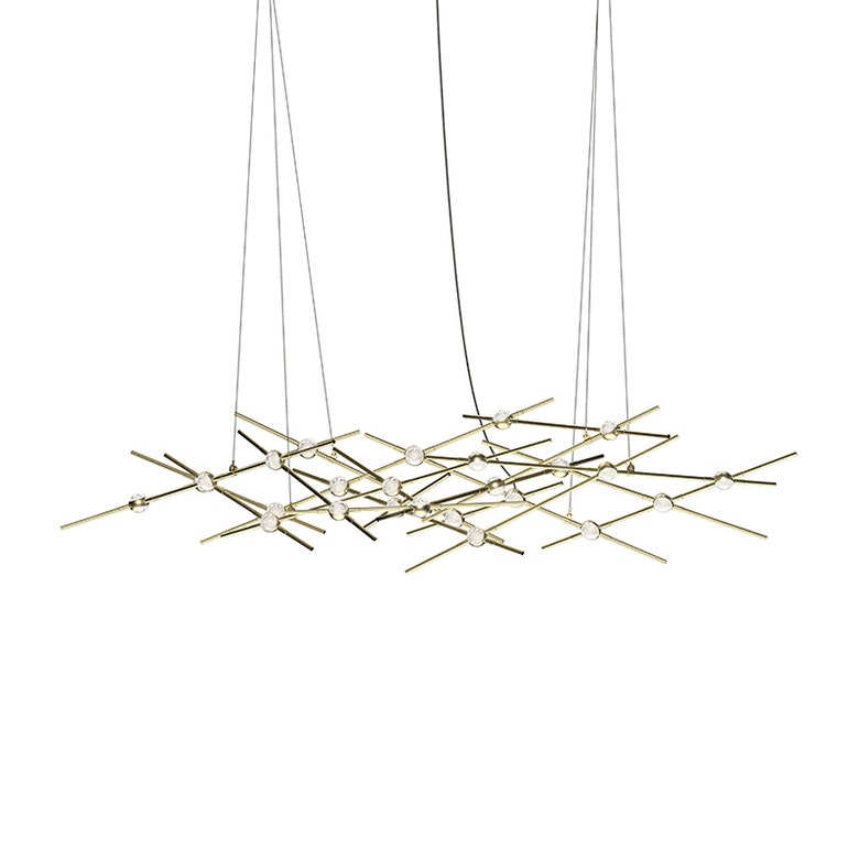 Ursa Minor Constellation Chandelier by SONNEMAN | LED, Dimmable, Satin Brass or Nickel, 6300 Lumens