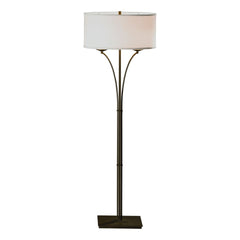 Contemporary Formae 58.1-Inch Floor Lamp by Hubbardton Forge with Dimmable Functionality and Steel Design