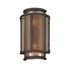 Copper Mountain Large Wall Sconce by Troy Lighting, 2-Light, Bronze Finish, Mica Shade, UL Wet Rated