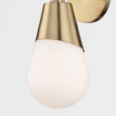 Mitzi Cora 2-Light Sconce With Dimmable Matte White Glass Shade, Versatile Design & UL Damp Rated