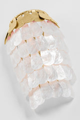 Coralie Sconce 2-Light Wall Fixture by Corbett Lighting, Vintage Gold Leaf, Dimmable, UL Damp Rated