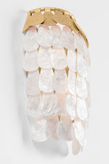 Coralie Sconce 2-Light Wall Fixture by Corbett Lighting, Vintage Gold Leaf, Dimmable, UL Damp Rated