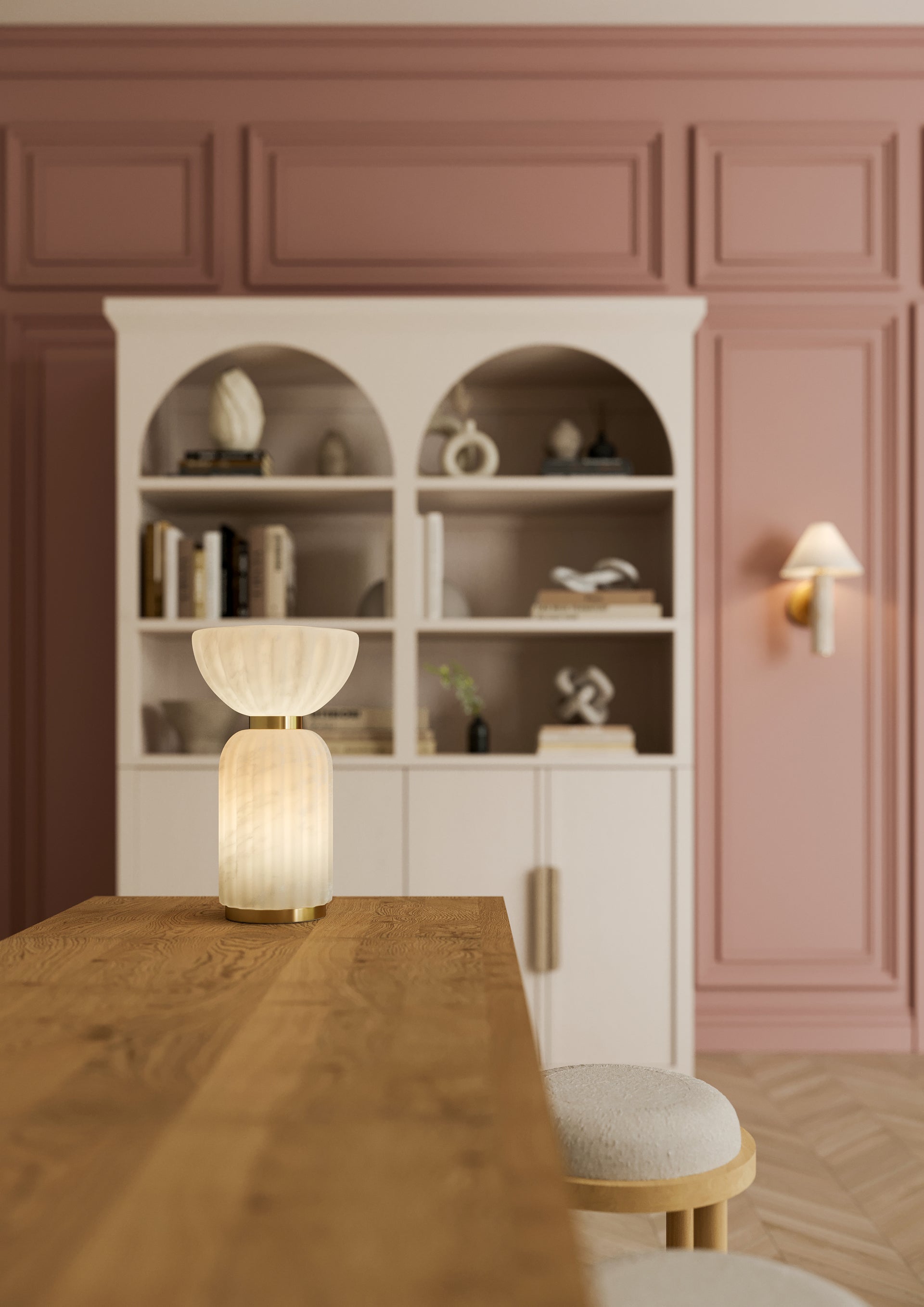 Mitzi Clover Wall Sconce H1027101-AGB - Elegant Aged Brass, Dimmable, White Linen Shade