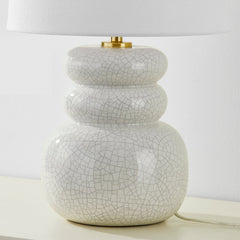 Mitzi Corinne 22.75" Table Lamp - Elegant Blush Ceramic Design, Dimmable, Linen Shade, Aged Brass Accents