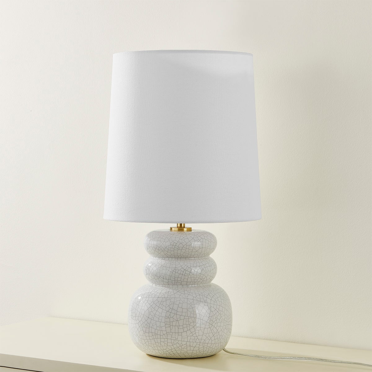 Mitzi Corinne 22.75" Table Lamp - Elegant Blush Ceramic Design, Dimmable, Linen Shade, Aged Brass Accents