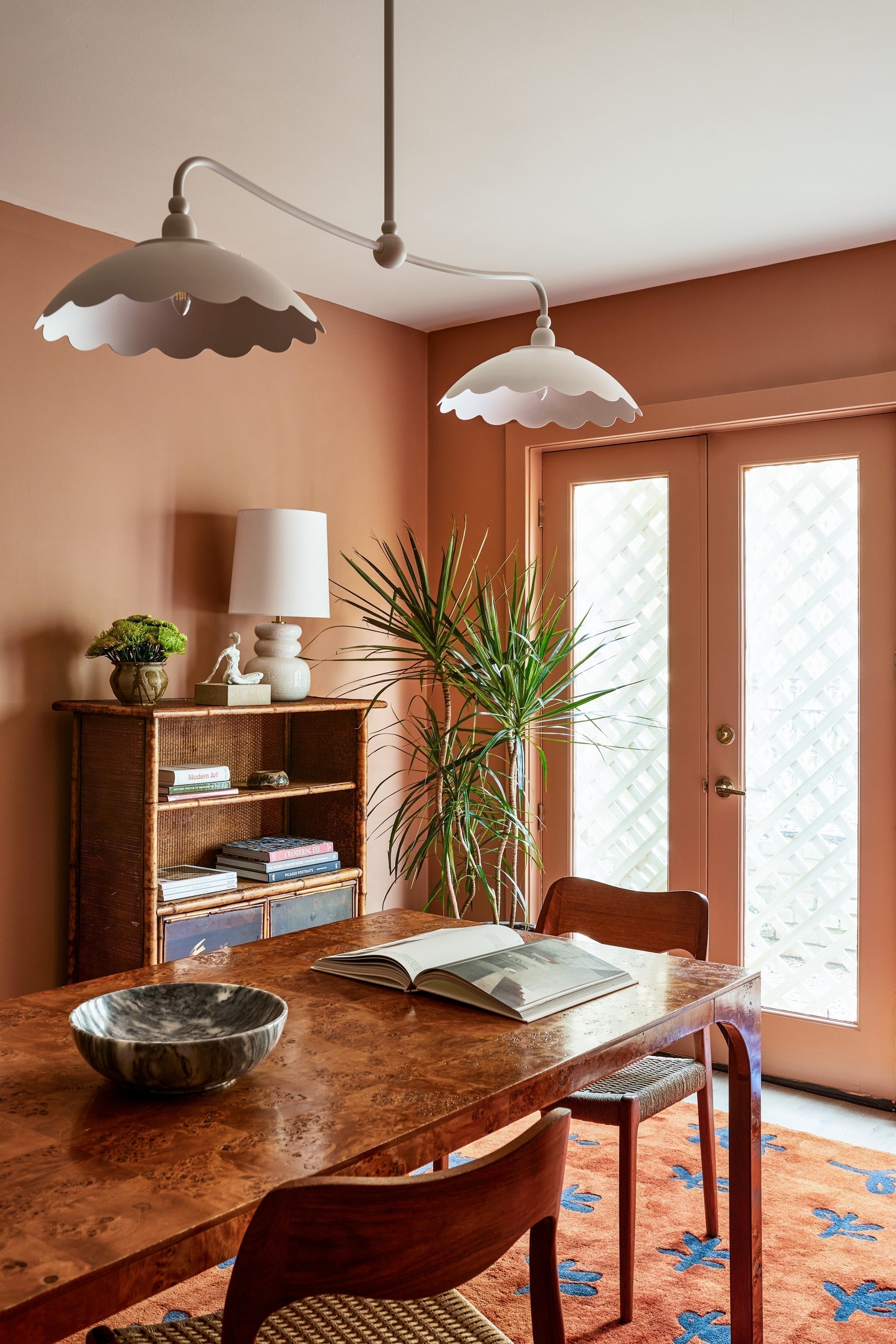 Mitzi Corinne 22.75" Table Lamp - Elegant Blush Ceramic Design, Dimmable, Linen Shade, Aged Brass Accents