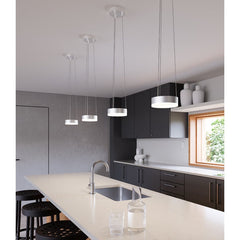 SONNEMAN 6-Inch Corona Ring LED Pendant Light with Adjustable Height and Satin Finish