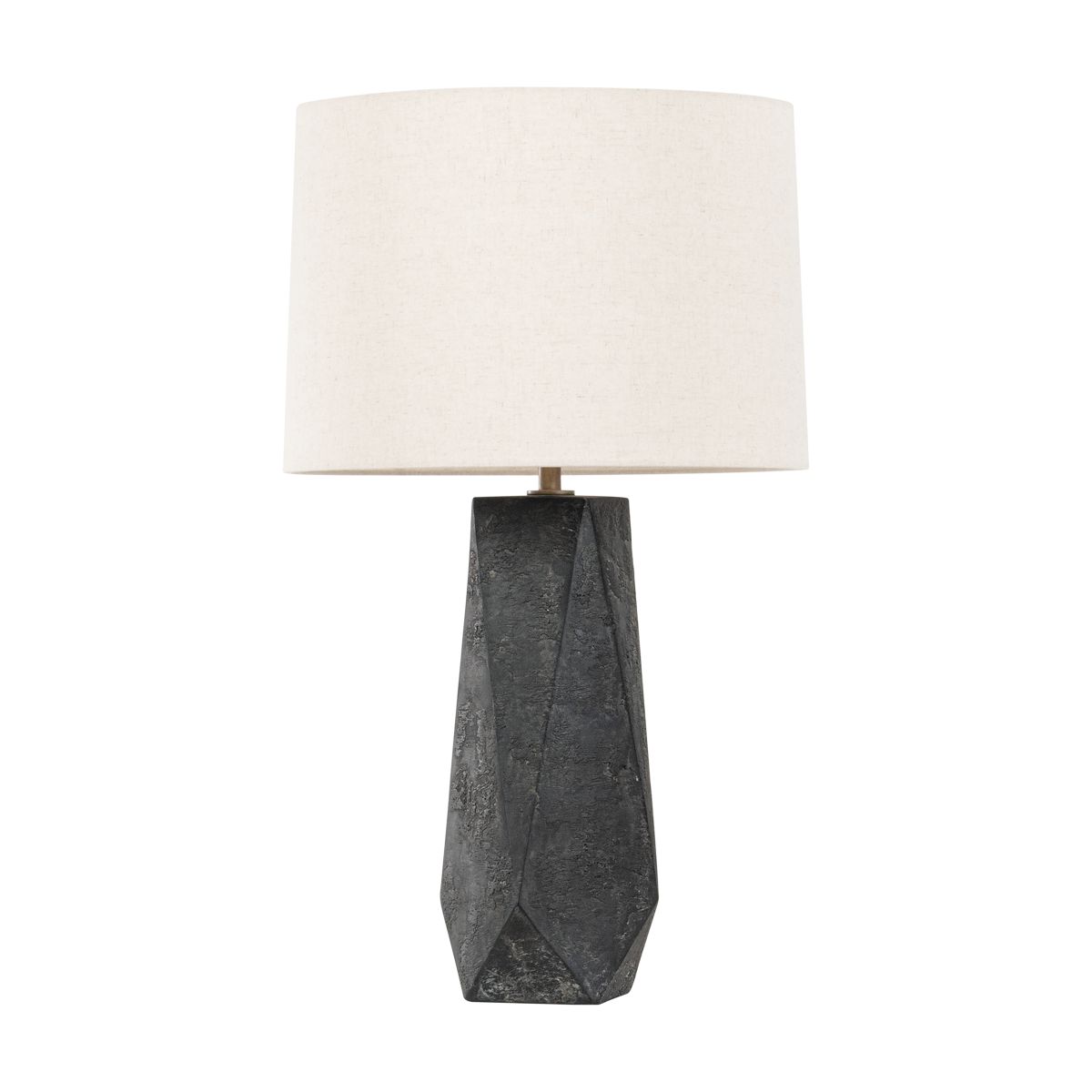 Coronado Table Lamp 29" Tall By Troy Lighting, Black Ceramic With Patina Brass Finish, Dimmable