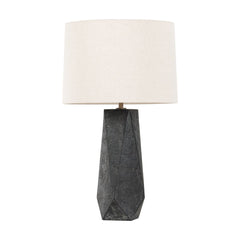 Coronado Table Lamp 29" Tall By Troy Lighting, Black Ceramic With Patina Brass Finish, Dimmable