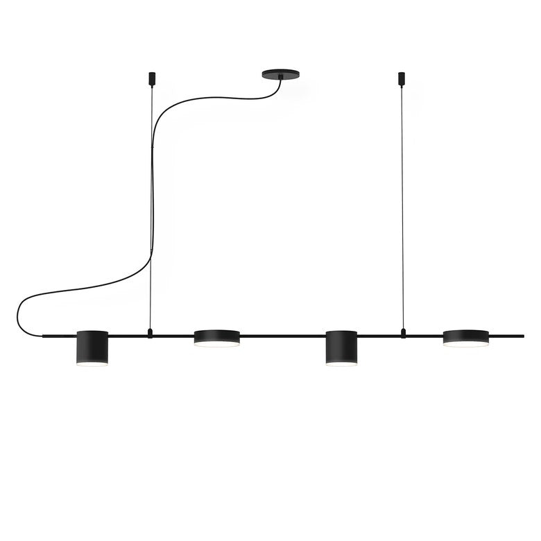 SONNEMAN 4-Light Linear Counterpoint LED Pendant Light, Dimmable, 1540 Lumens, Modern Design