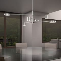 SONNEMAN 4-Light Linear Counterpoint LED Pendant Light, Dimmable, 1540 Lumens, Modern Design