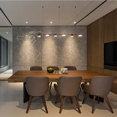 Counterpoint 6-Light Linear LED Pendant by SONNEMAN - Adjustable Arms, Warm 3000K Glow, Energy Efficient