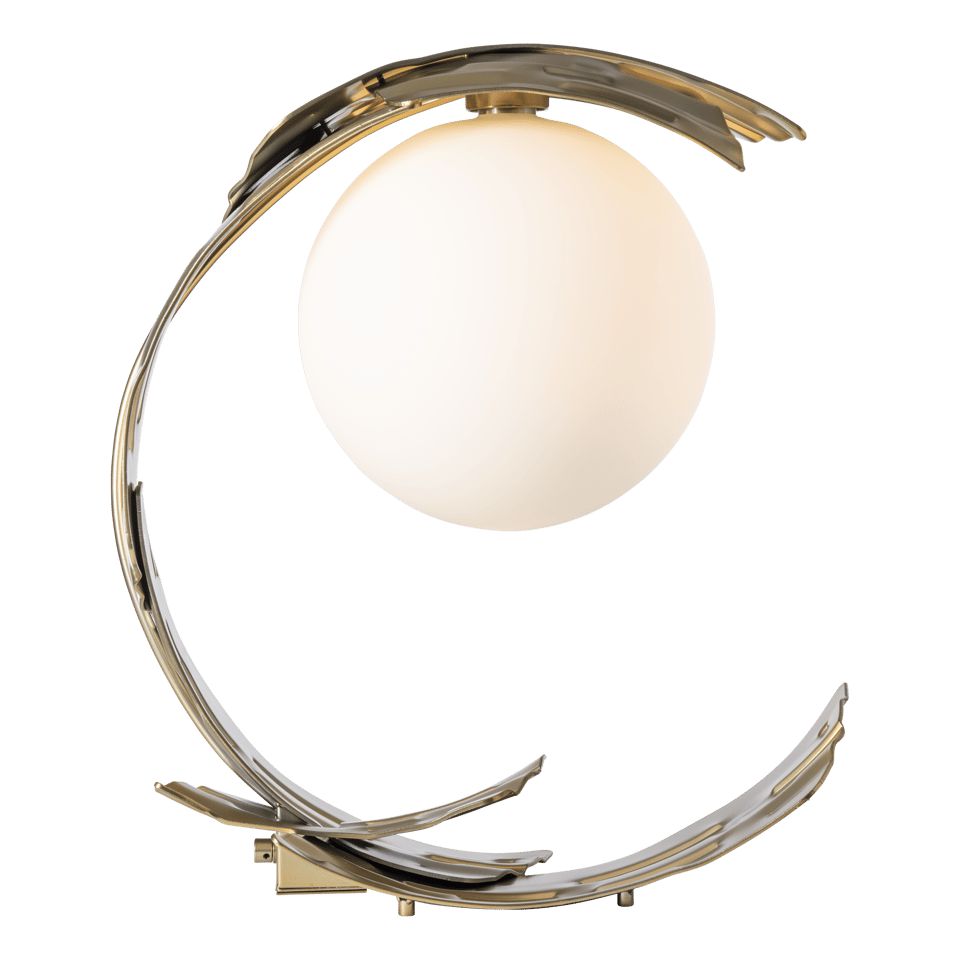 Hubbardton Forge Crest Table Lamp - Unique Opal Glass Shade, Dimmable, Multiple Finishes, 19.8" H
