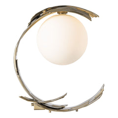 Hubbardton Forge Crest Table Lamp - Unique Opal Glass Shade, Dimmable, Multiple Finishes, 19.8" H