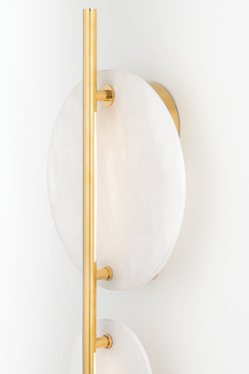 Croft LED Wall Sconce 525 Lumens, Dimmable Alabaster Shade, 3 Finishes - Hudson Valley Lighting 3400