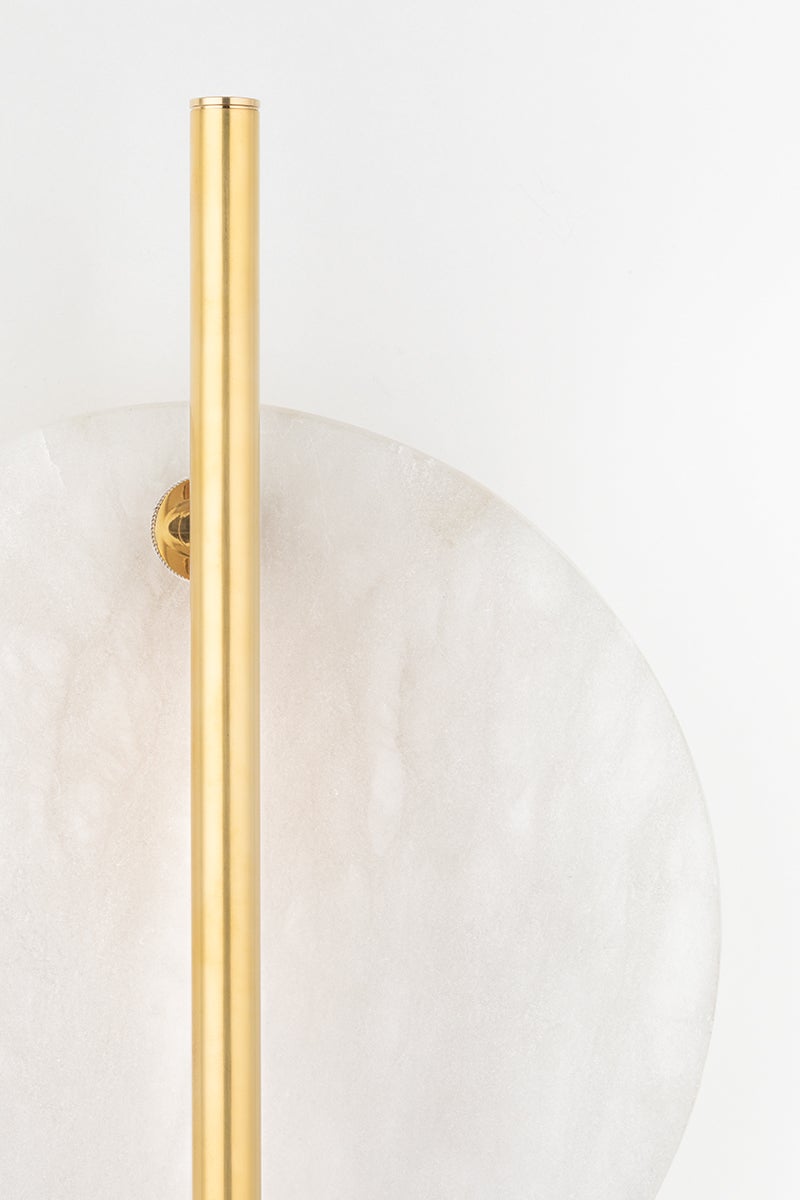 Croft LED Wall Sconce 525 Lumens, Dimmable Alabaster Shade, 3 Finishes - Hudson Valley Lighting 3400