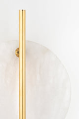 Croft LED Wall Sconce 525 Lumens, Dimmable Alabaster Shade, 3 Finishes - Hudson Valley Lighting 3400