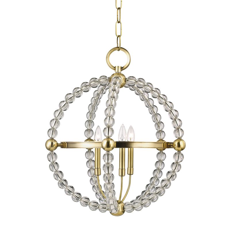Danville Chandelier 3-Light by Hudson Valley Lighting – Dimmable, Aged Brass or Polished Nickel Finish