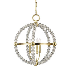 Danville Chandelier 3-Light by Hudson Valley Lighting – Dimmable, Aged Brass or Polished Nickel Finish
