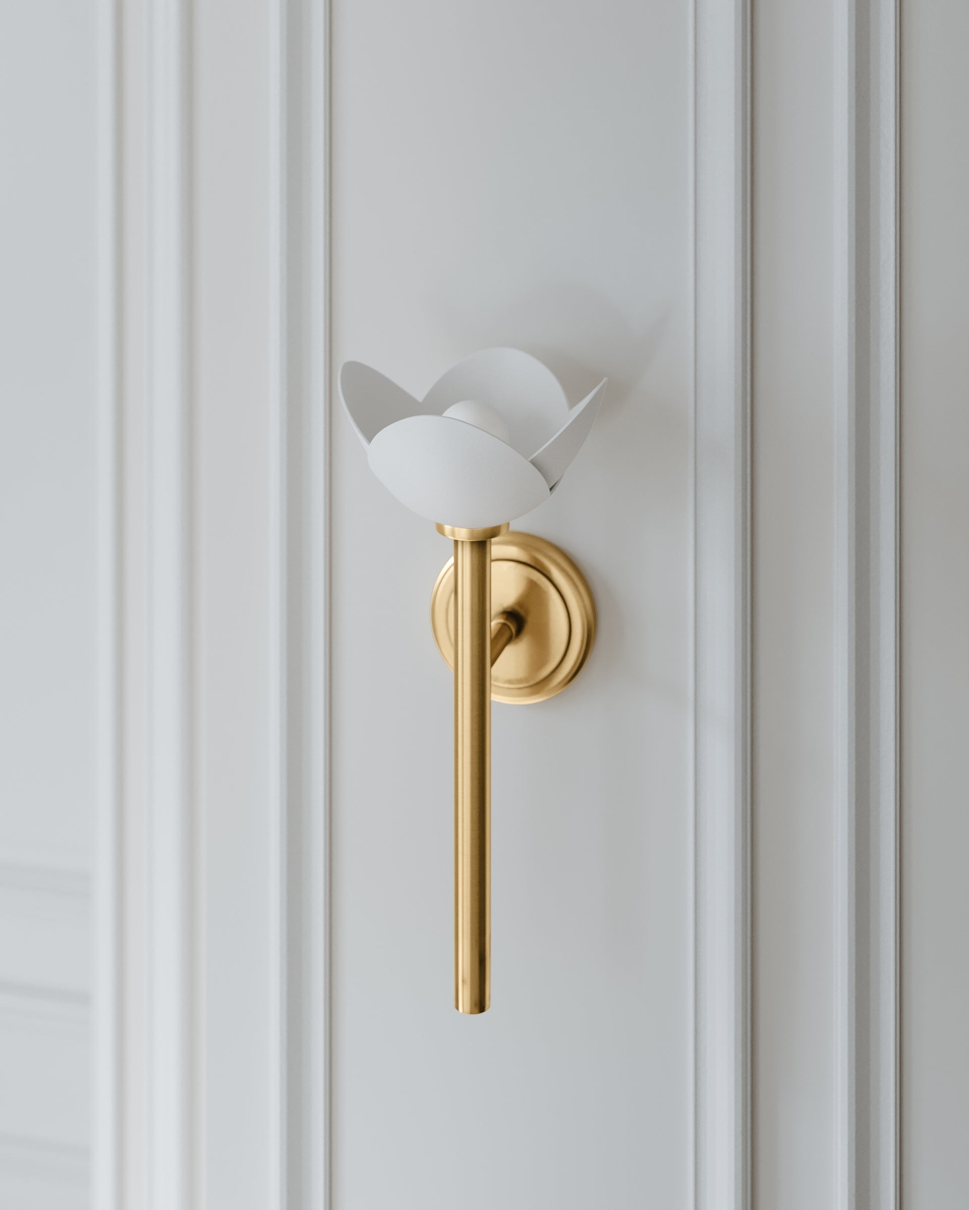 Dawson Sconce 16.75" High Gold Leaf & White Plaster Wall Light by Hudson Valley Lighting