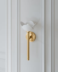 Dawson Sconce 16.75" High Gold Leaf & White Plaster Wall Light by Hudson Valley Lighting