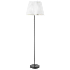 Mitzi Demi Floor Lamp 62” Tall With Dimmable Soft Linen Shade Aged Brass And Black Finish