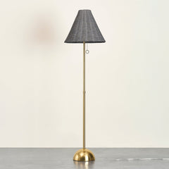 Mitzi Destiny Floor Lamp HL825401-AGB, 66.5 Inch Tall with Woven Wicker Shade and Aged Brass Accents