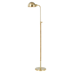 Devon 50.75" Floor Lamp by Hudson Valley Lighting with Aged Brass Finish and Dimmable Feature