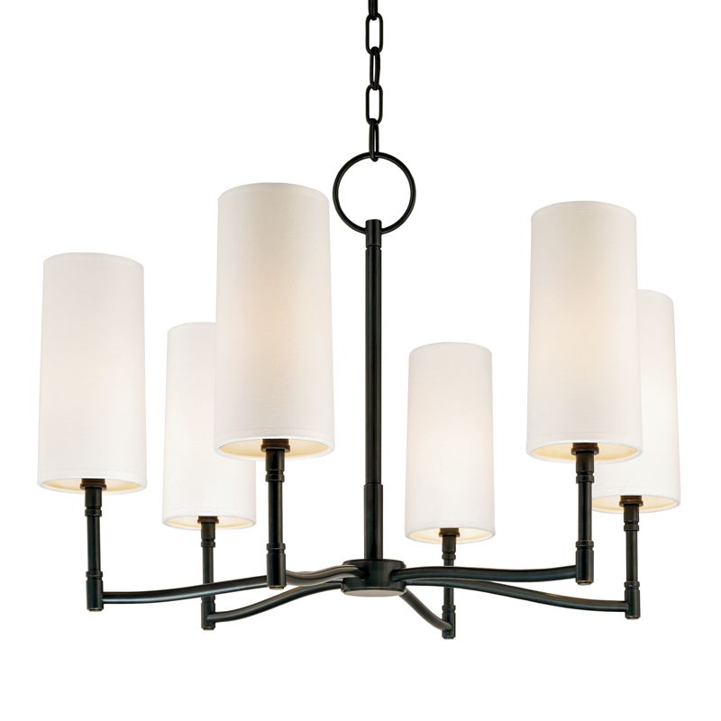 Dillon 6-Light Chandelier By Hudson Valley Lighting, Aged Brass/Old Bronze, Dimmable, UL Damp Rated