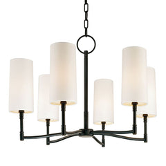 Dillon 6-Light Chandelier By Hudson Valley Lighting, Aged Brass/Old Bronze, Dimmable, UL Damp Rated