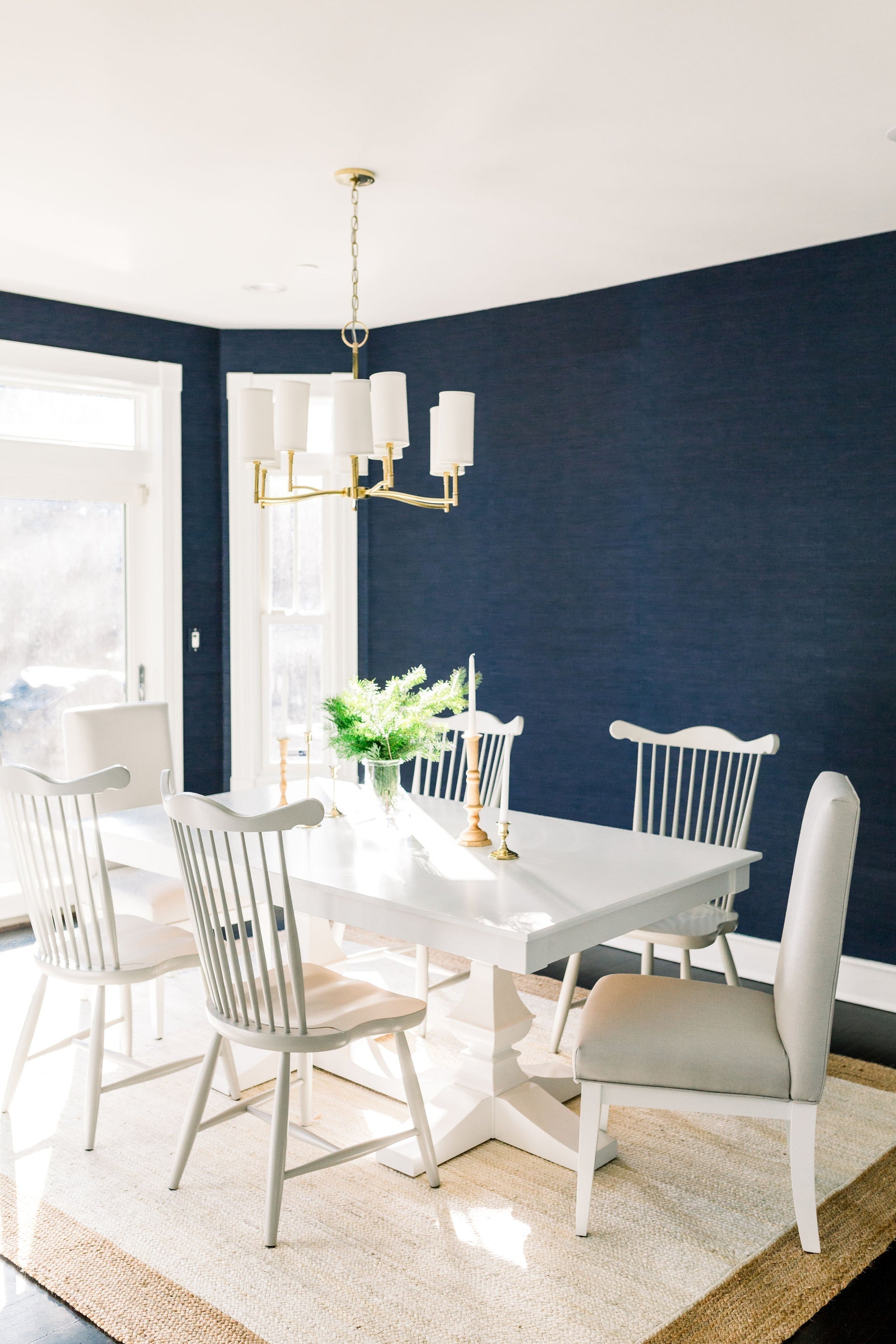 Dillon 9-Light Chandelier by Hudson Valley Lighting with Adjustable Height and Aged Brass Finish