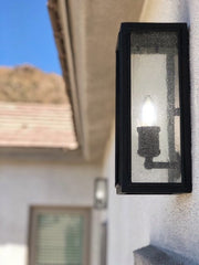 Dixon Outdoor Wall Sconce by Troy Lighting, Vintage Bronze Finish, UL Wet Rated, Dimmable, 1-Light, 13"H