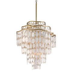 Dolce 12-Light Chandelier With Capiz Shell Finish And Dimmable Lighting By Corbett Lighting