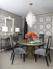 Dolce 7-Light Chandelier by Corbett Lighting with Champagne Leaf Finish & Capiz Shell Shades