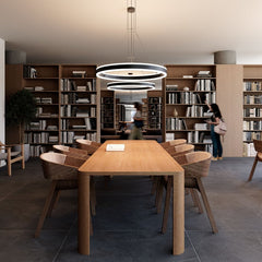 32-Inch Double Corona Ring Pendant Light by SONNEMAN - Dimmable LED, Energy Efficient, Sleek Design