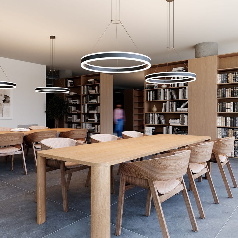 32-Inch Double Corona Ring Pendant Light by SONNEMAN - Dimmable LED, Energy Efficient, Sleek Design