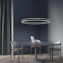SONNEMAN Double Corona 48-Inch LED Ring Pendant Light, Dimmable, 6210 Lumens, Adjustable Height