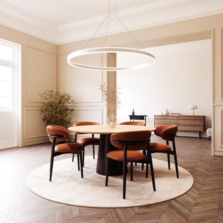 Sonneman Double Corona LED Pendant in Satin Black 2309.25