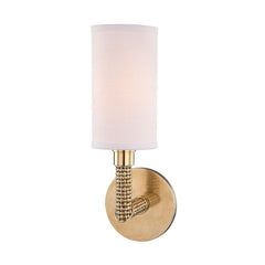 Dubois Sconce 1021-AGB by Hudson Valley Lighting - Aged Brass, Dimmable, UL Damp Rated, 13" Height