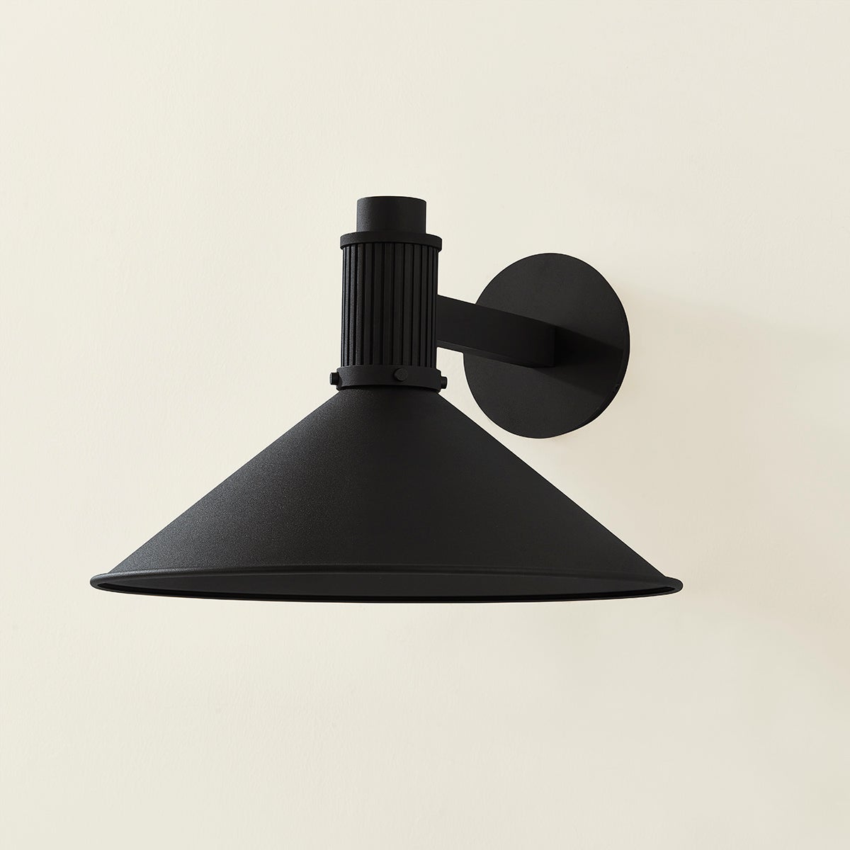 Elani 15-Inch Large Outdoor Wall Sconce by Troy Lighting, Dimmable, Wet Location Rated, Black Finish
