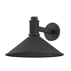 Elani 15-Inch Large Outdoor Wall Sconce by Troy Lighting, Dimmable, Wet Location Rated, Black Finish