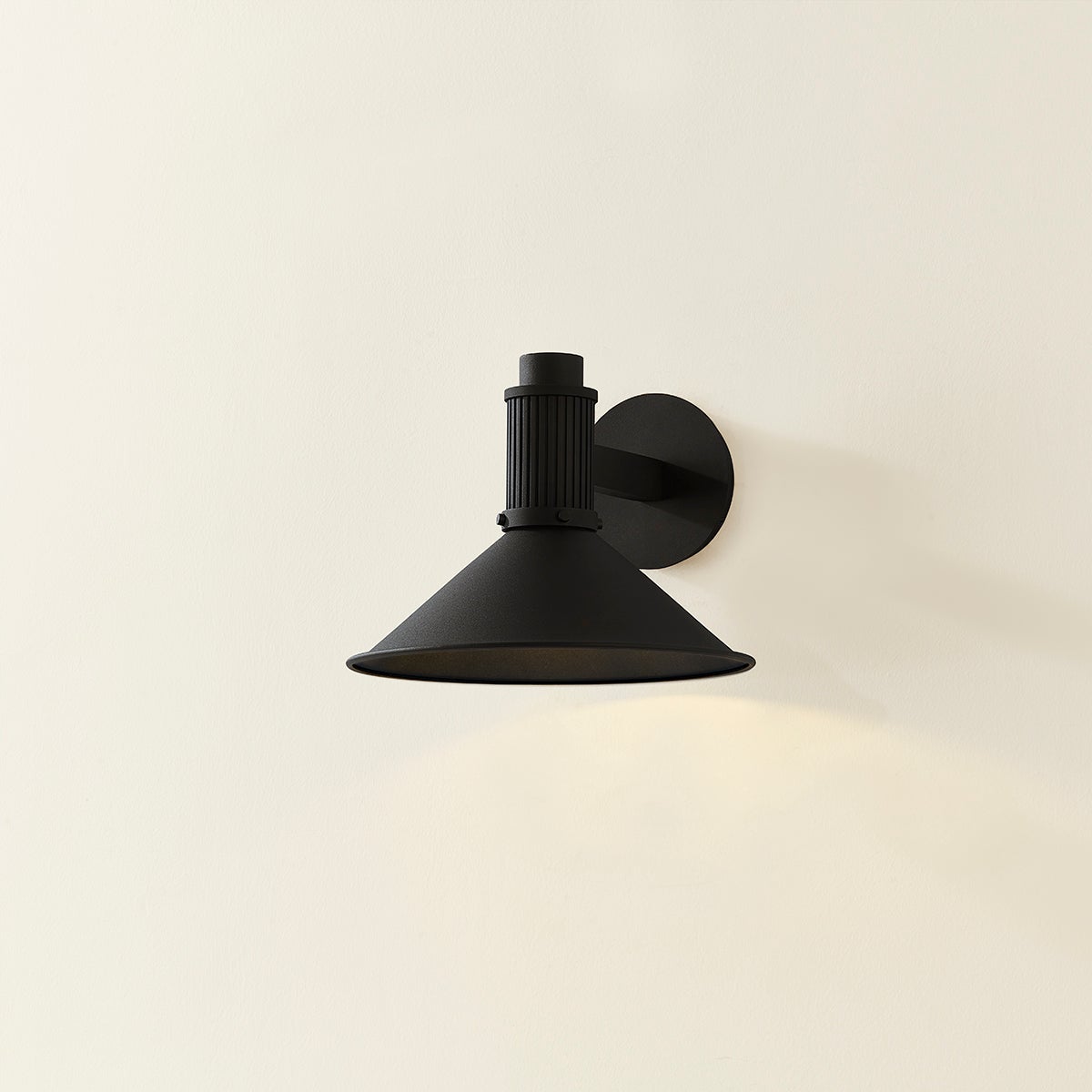 Elani Outdoor Wall Sconce By Troy Lighting, Energy Efficient, ETL Wet Rated, Textured Black Finish