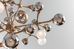 Element Chandelier 33.75" By Corbett Lighting, 32 Lights, Dimmable, Vienna Bronze, ETL Damp Rated