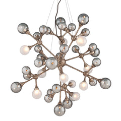 Element Large Chandelier by Corbett Lighting, 40 Lights, Vienna Bronze Finish, Dimmable, ETL Damp Rated